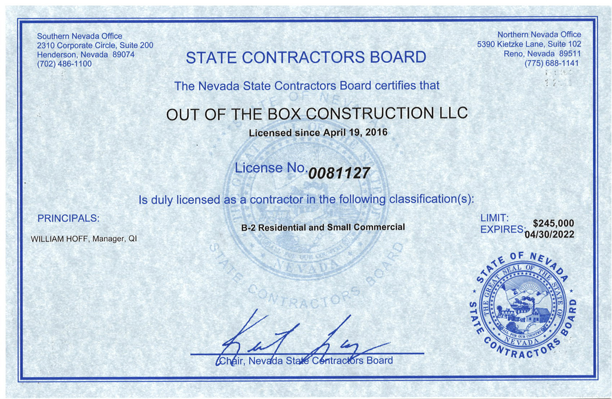 Contractor License 01 